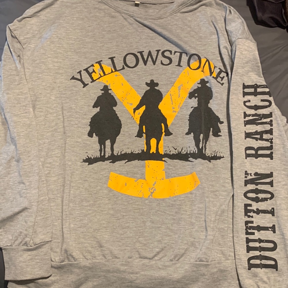 Yellow stone long sleeve shirt